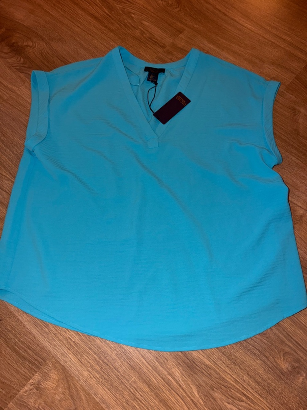 Rachel Roy V-Neck Cap Sleeve Top
